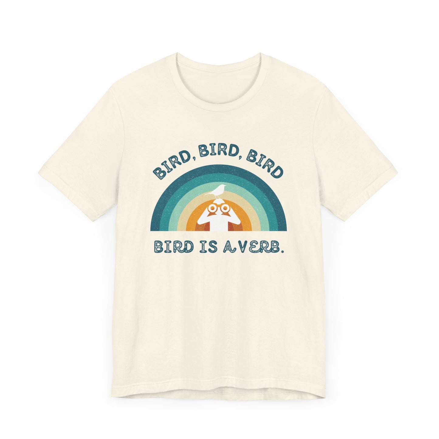 Funny Birders Unisex Tee 'Bird, Bird, Bird, Bird is a Verb' Retro T-Shirt
