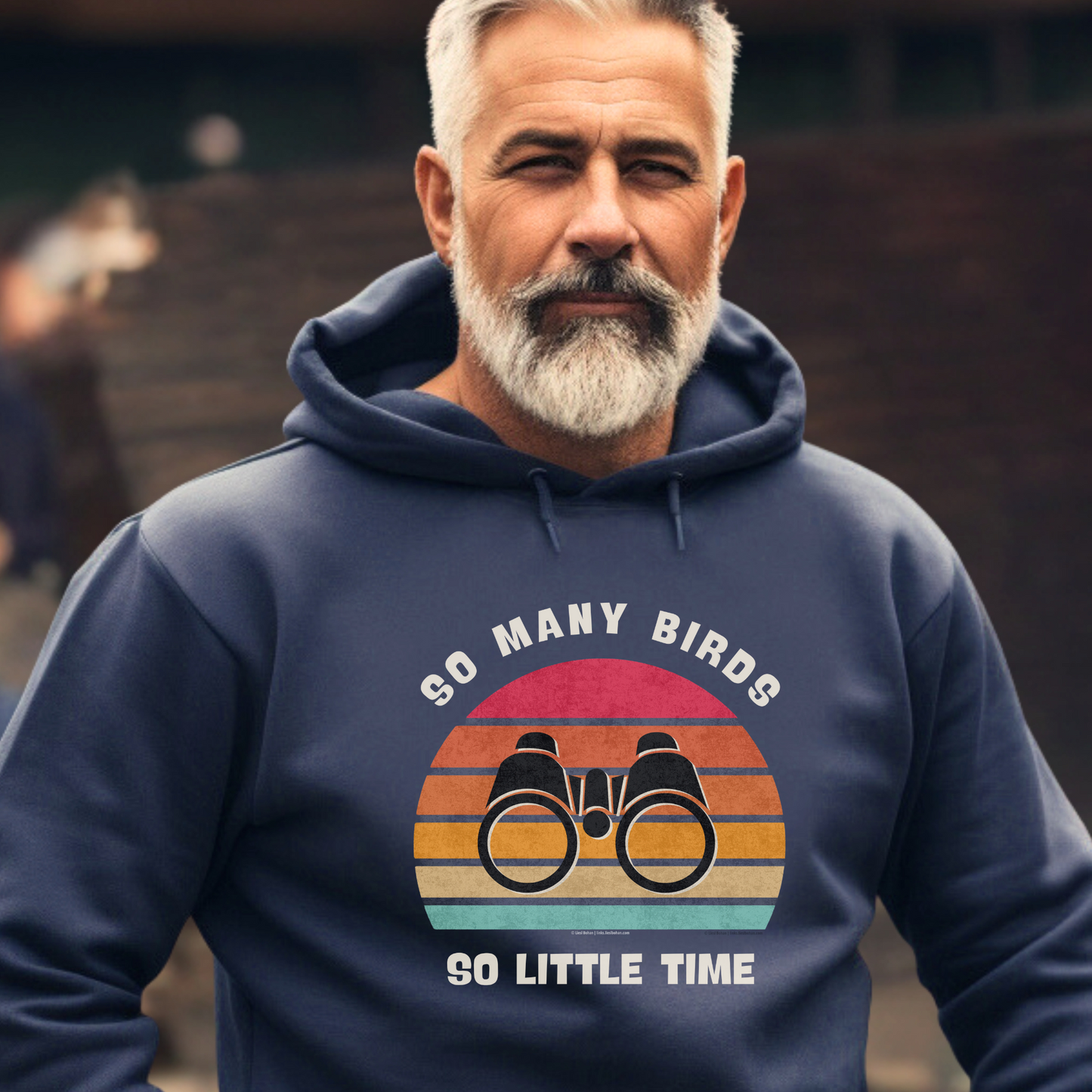 Funny Bird Watching Hoodie | Retro "So Many Birds So Little Time" Sweatshirt | Unisex Birdwatcher Gift for Nature Enthusiasts