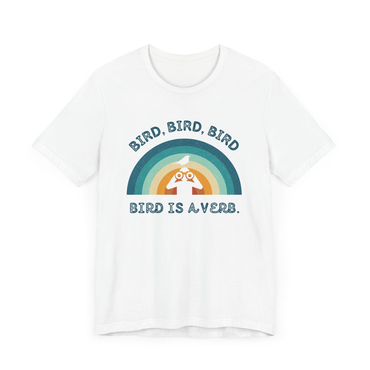 Funny Birders Unisex Tee 'Bird, Bird, Bird, Bird is a Verb' Retro T-Shirt