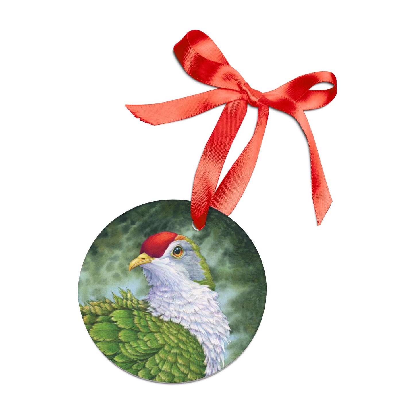 Beautiful Fruit Dove Christmas Ornament | Crimson-capped Fruit Dove Art | Tree Ornament | Nature Gift for Bird Lovers | Rose-fronted Pigeon