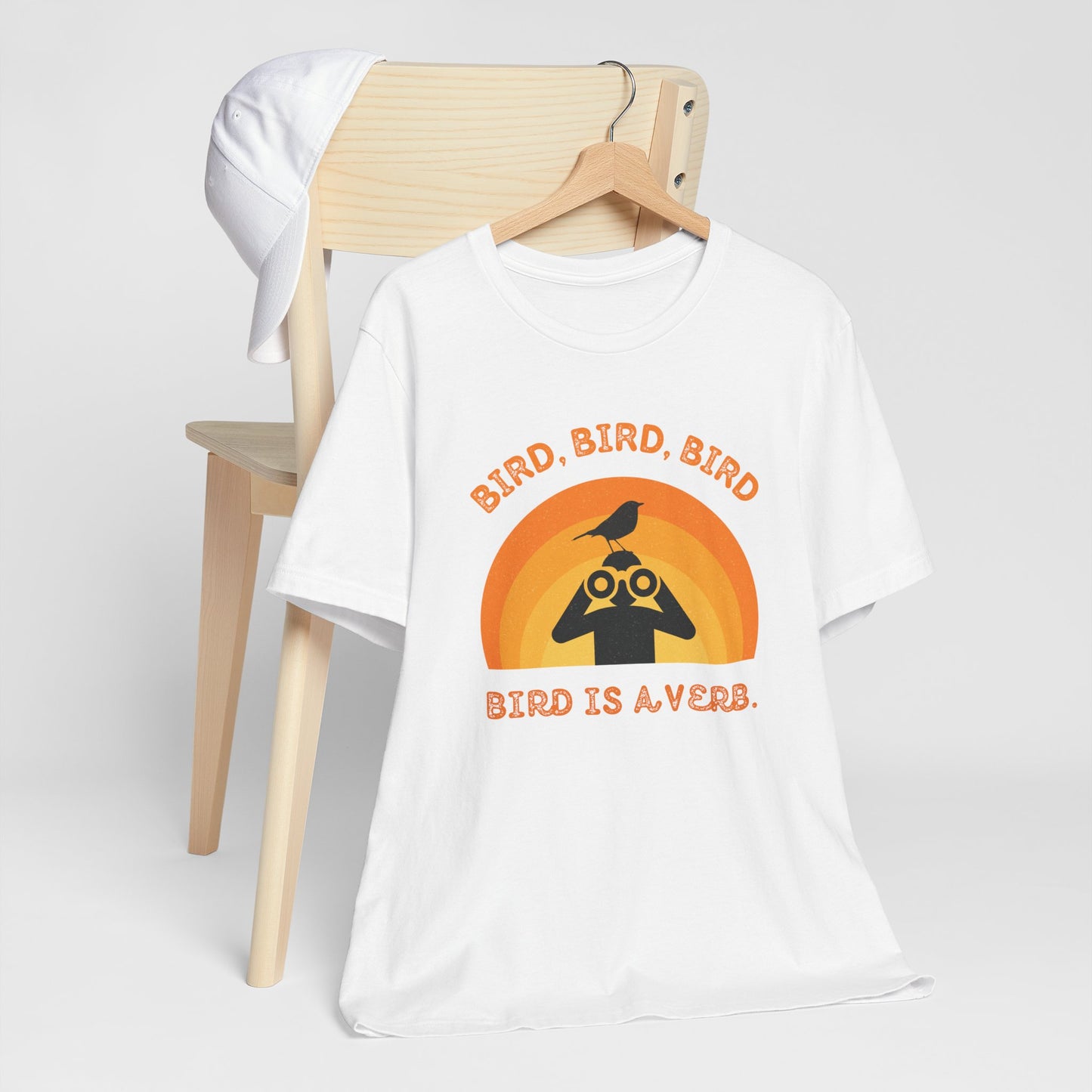 Funny Birders Unisex Tee 'Bird, Bird, Bird, Bird is a Verb' Retro T-Shirt