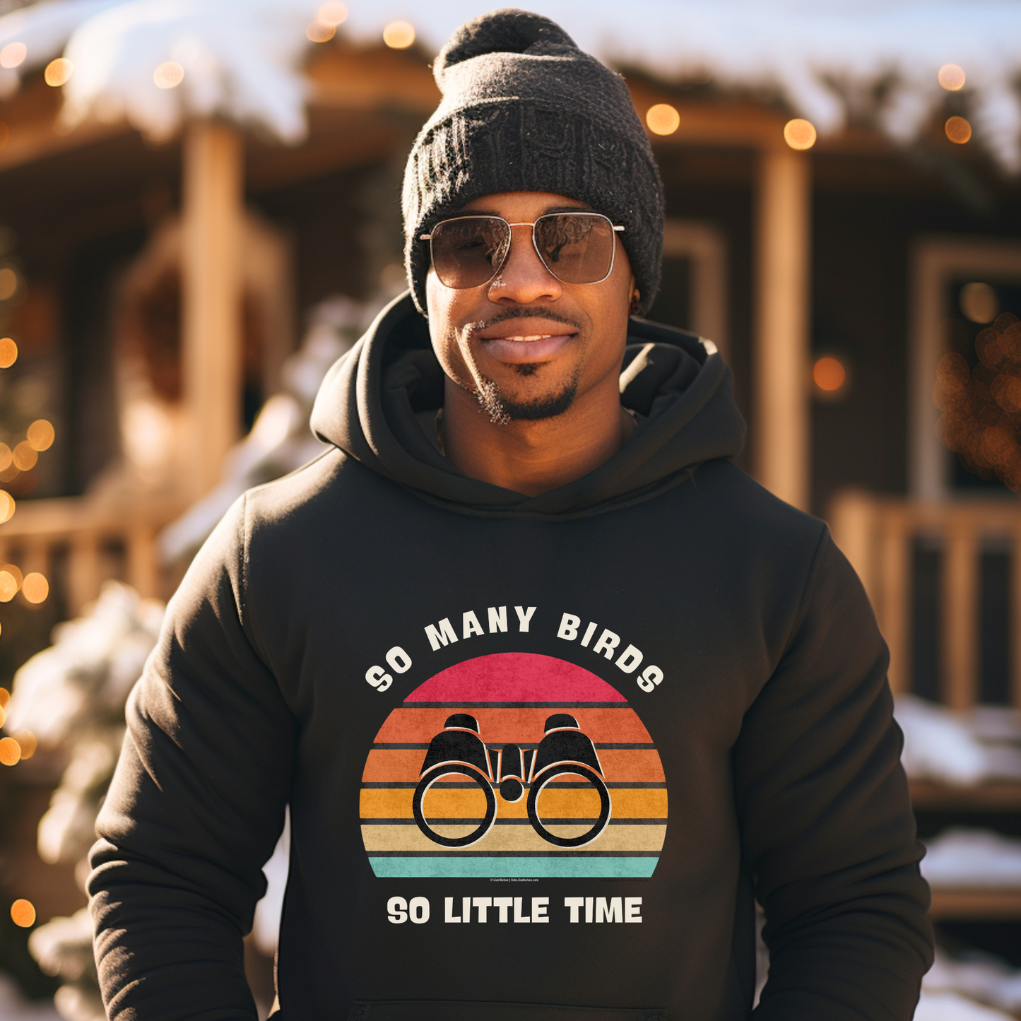 Funny Bird Watching Hoodie | Retro "So Many Birds So Little Time" Sweatshirt | Unisex Birdwatcher Gift for Nature Enthusiasts