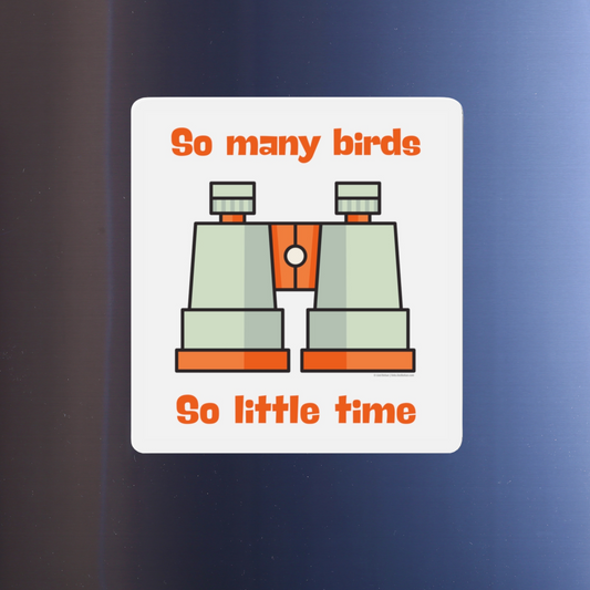 Funny Birdwatching Magnet | "So Many Birds So Little Time" Gift for Bird Lovers | Wildlife Enthusiast Decor